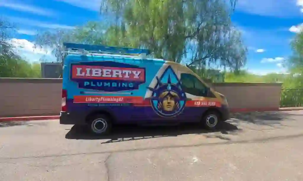 Liberty Plumbing white service van